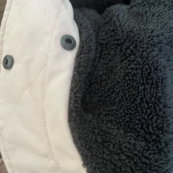 BCBGMaxAzria Pink Hooded Puffer Black Details Winter Coat Jacket XS - Picture 10 of 16